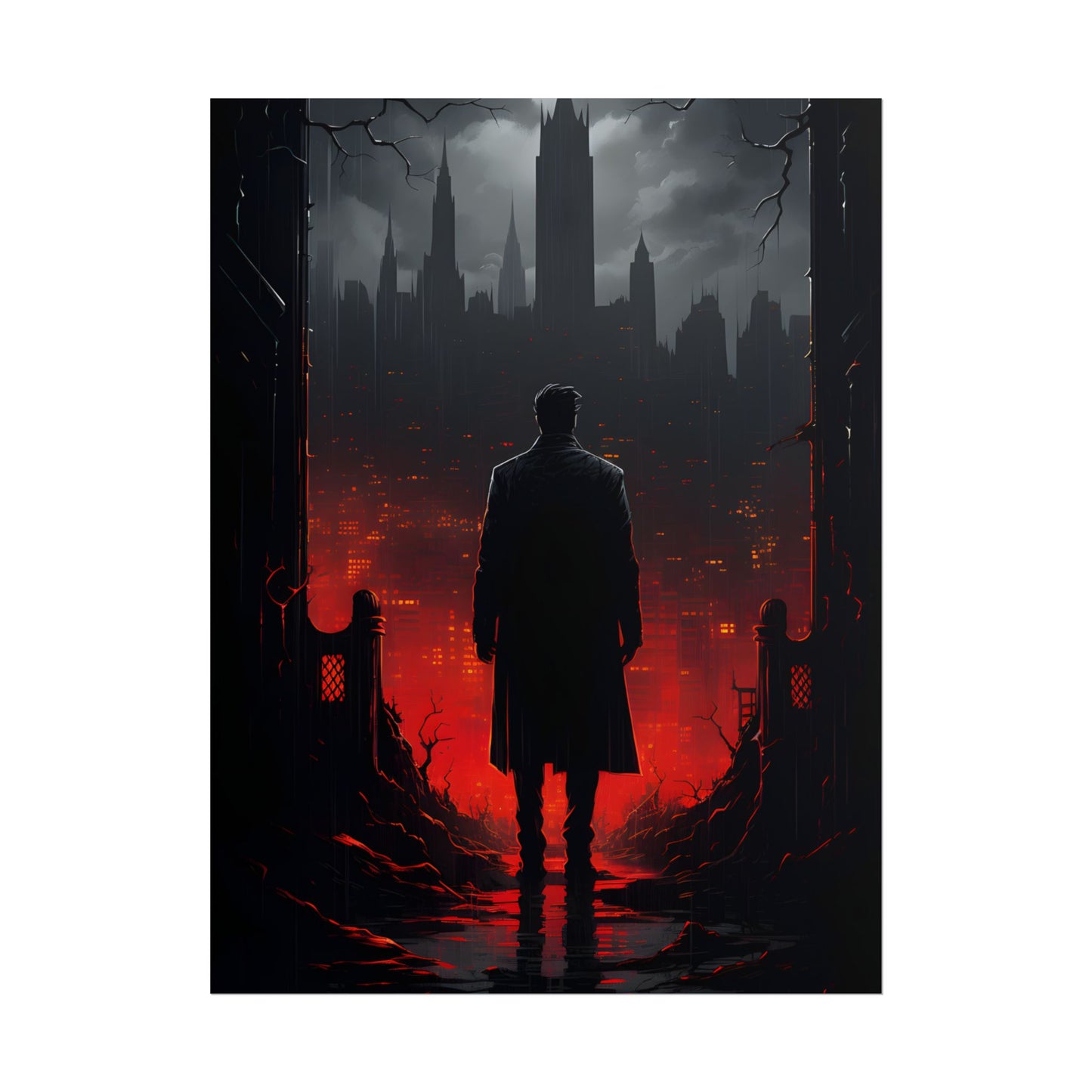 Urban Fantasy Detective: City Streets Mystery Artwork - Poster