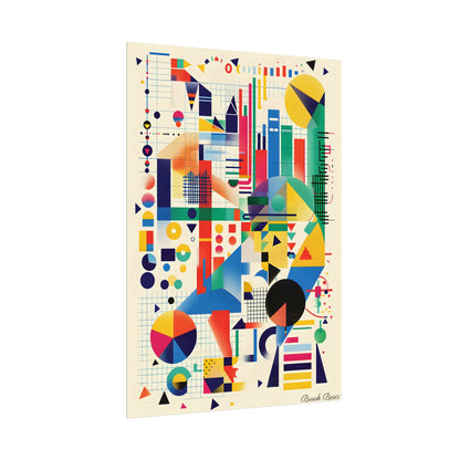 Colorful Educational Artwork: Statistical Illustration - Poster