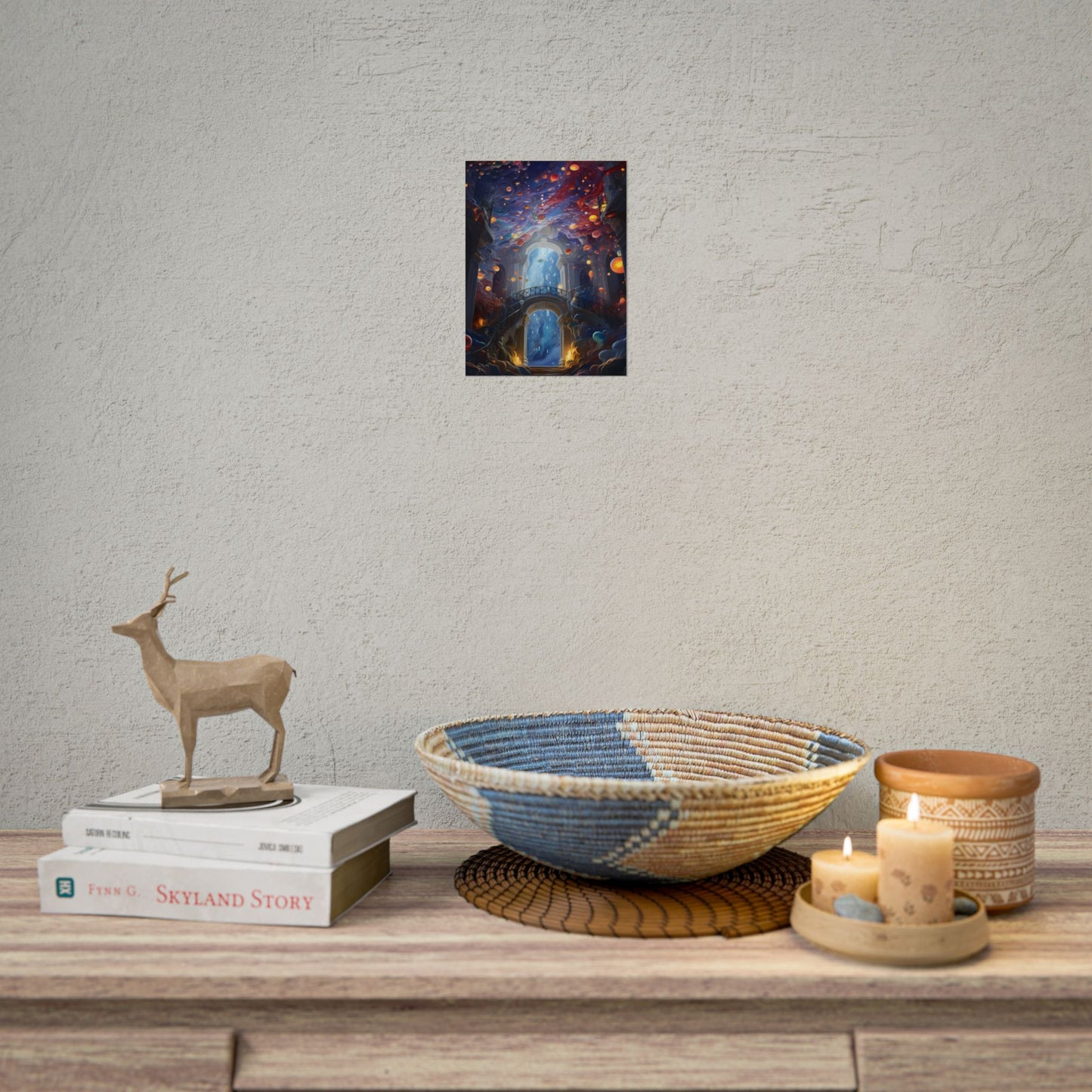 Celestial Art Gallery: Atmospheric Interior Space - Poster