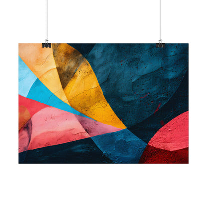 Vibrant Abstract Textured Design: Colorful Artwork - Poster