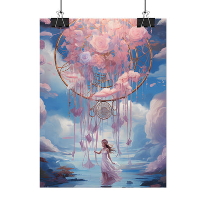 Dreamscape of Whispers: Ethereal Realm Digital Artwork - Poster