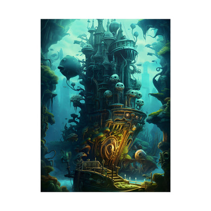 Steampunk Undersea Odyssey: Captain Nemo's Mechanical Voyage - Poster