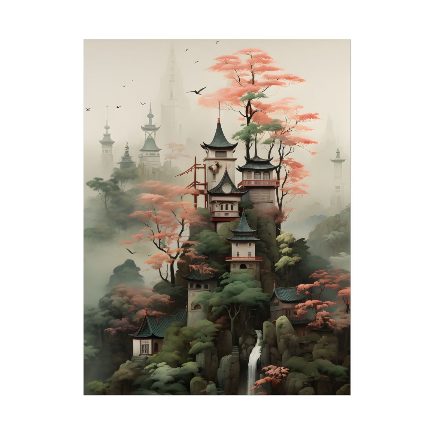 Post-Impressionist Landscape Masterpiece: Ash Magenta Dreams - Poster