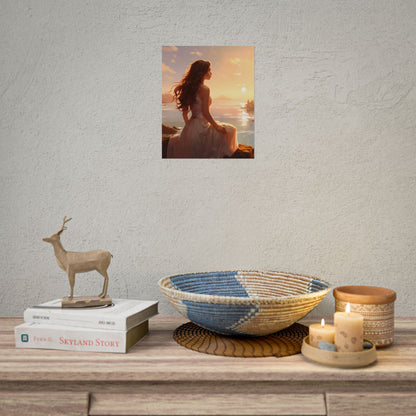 Vibrant Beach Scene: Summer Day with Sun-Kissed Figure - Poster