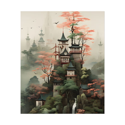 Post-Impressionist Landscape Masterpiece: Ash Magenta Dreams - Poster