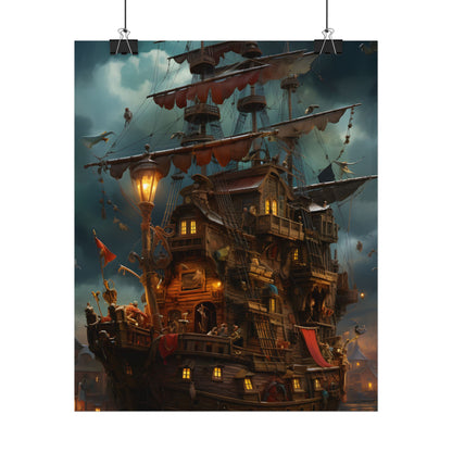 Swashbuckling Time-Traveling Pirates: Traditional Pirate Art - Poster