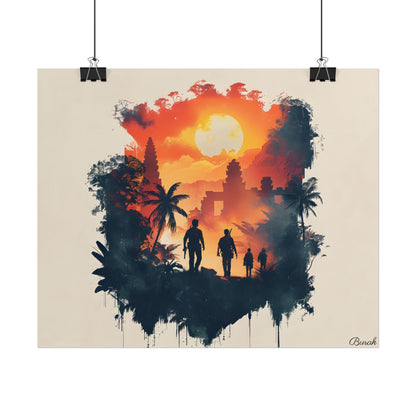 Nathan Drake's Adventure: Minimalist Illustration - Poster