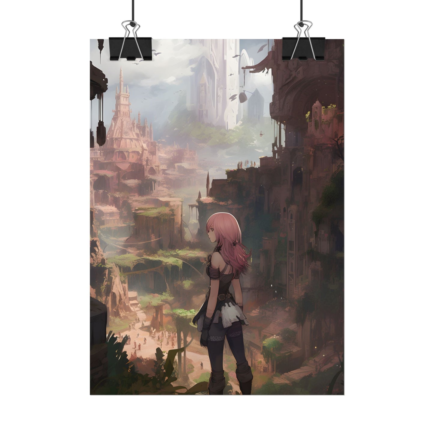 Birds in Flight: Anime-Style Avian Art - Poster