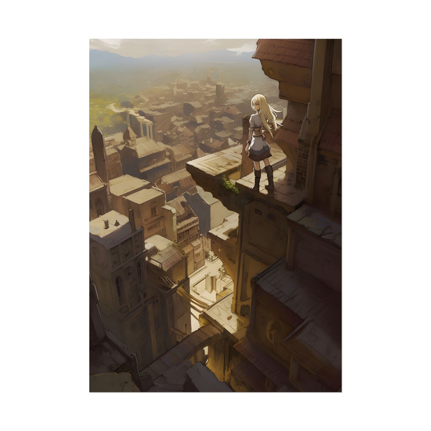 Peaceful Moments: Birds Soar High in Tranquility - Poster