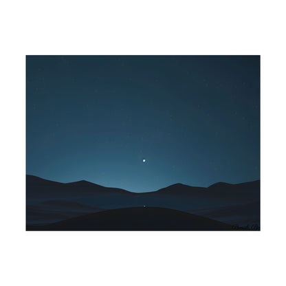 Minimalist Night Sky: Abstract Starry Art - Poster