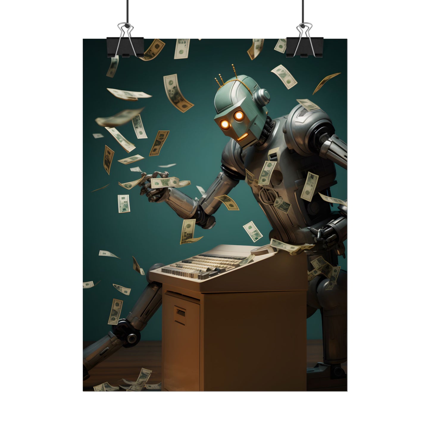 Robotic Art Heist: Modern Masterpieces Meet Metal Minds - Poster