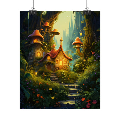 Enchanted Forest Wonder: A Young Hero in Whimsical Magic - Poster