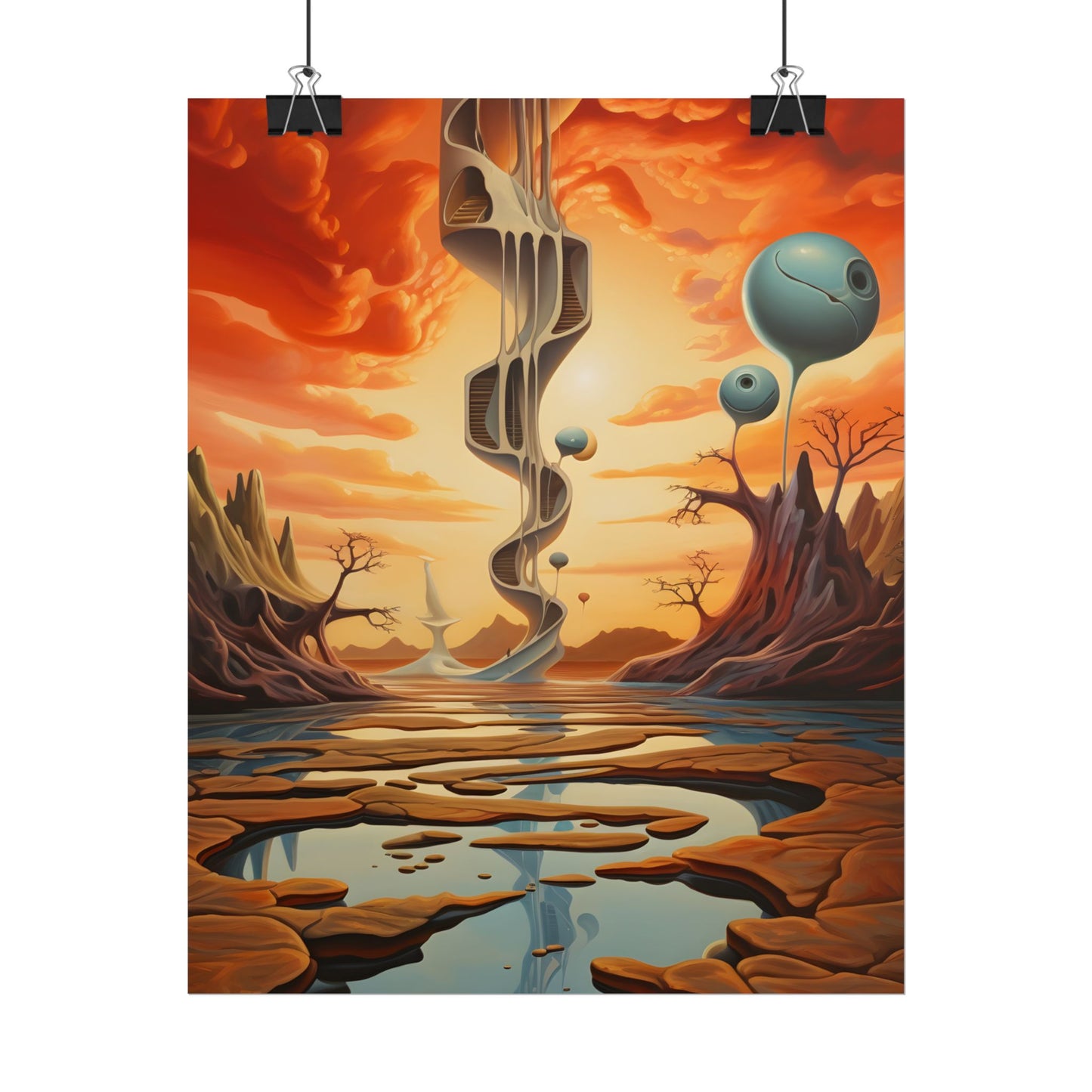 Surreal Psychedelic Dreamscapes: Vibrant Artwork - Poster