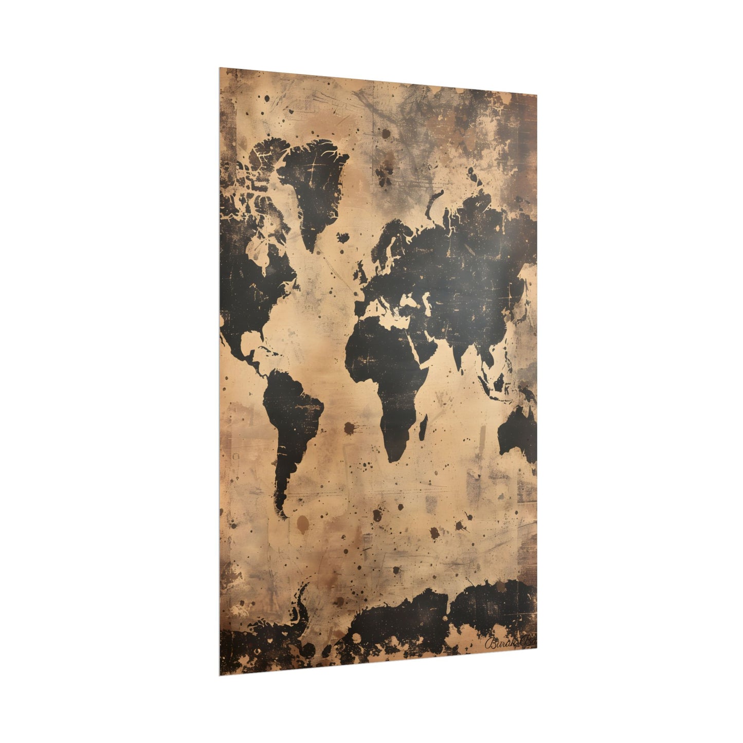 Timeless World Map: Elegant Artwork - Poster