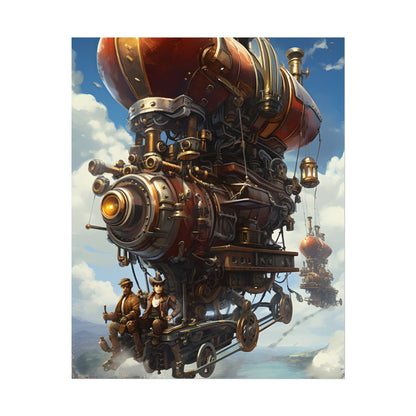 Steam Powered Sky-Liner Thrill Ride: Steampunk Race on Colum - Poster