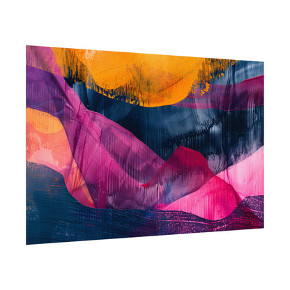 Vibrant Abstract Art: Organic Patterns in Modern Colors - Poster