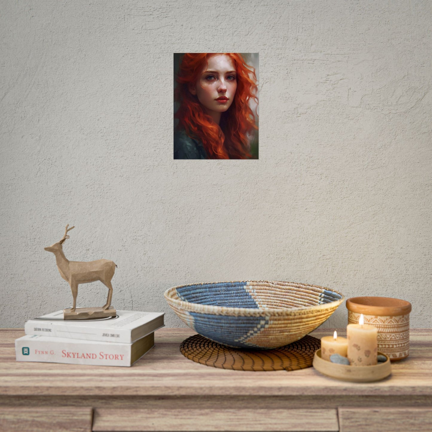 Astonishing Redhead Portrait: Female Artwork - Poster