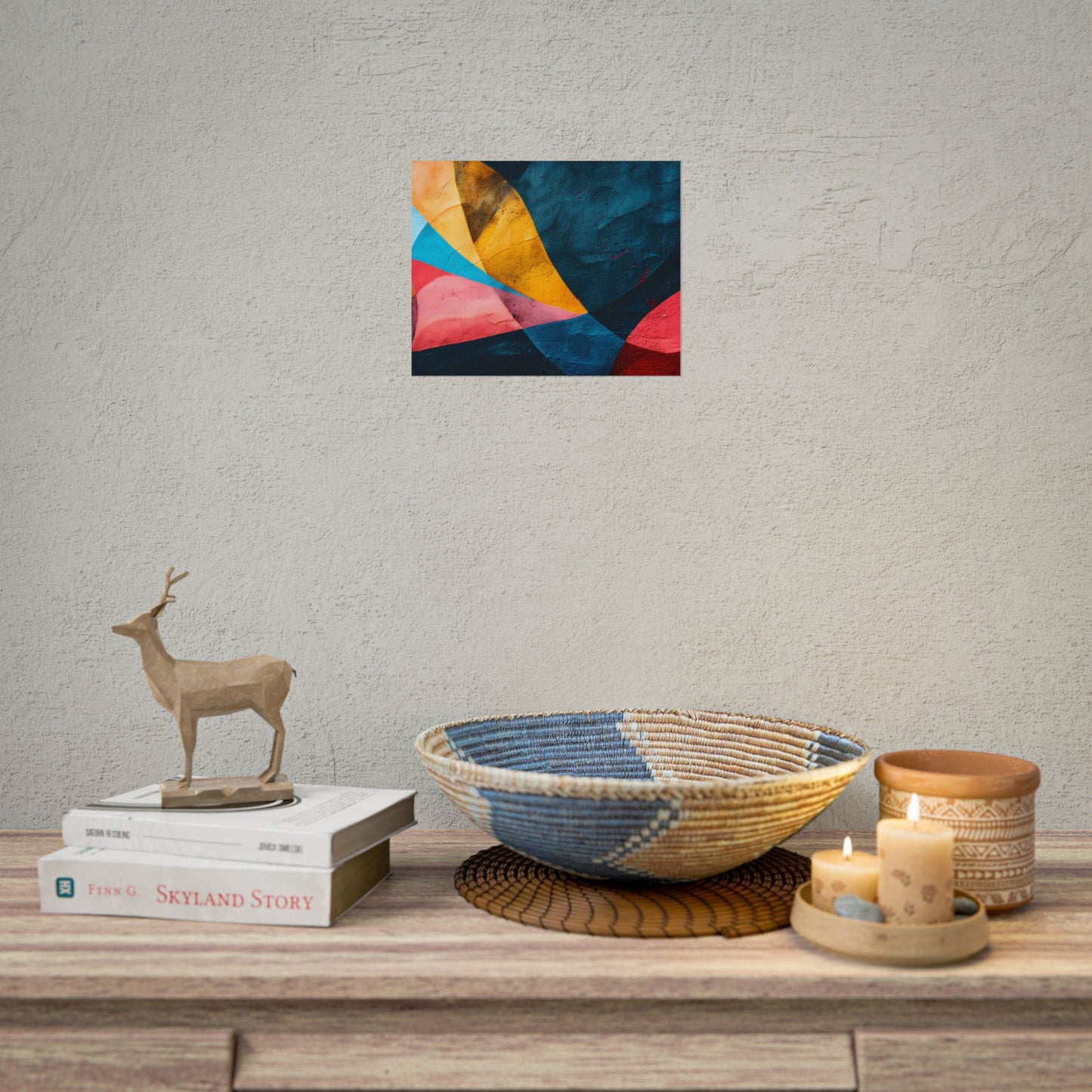 Vibrant Abstract Textured Design: Colorful Artwork - Poster