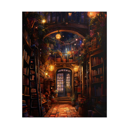 Magical Bookshop: Cozy Charming Bookstore Art - Poster
