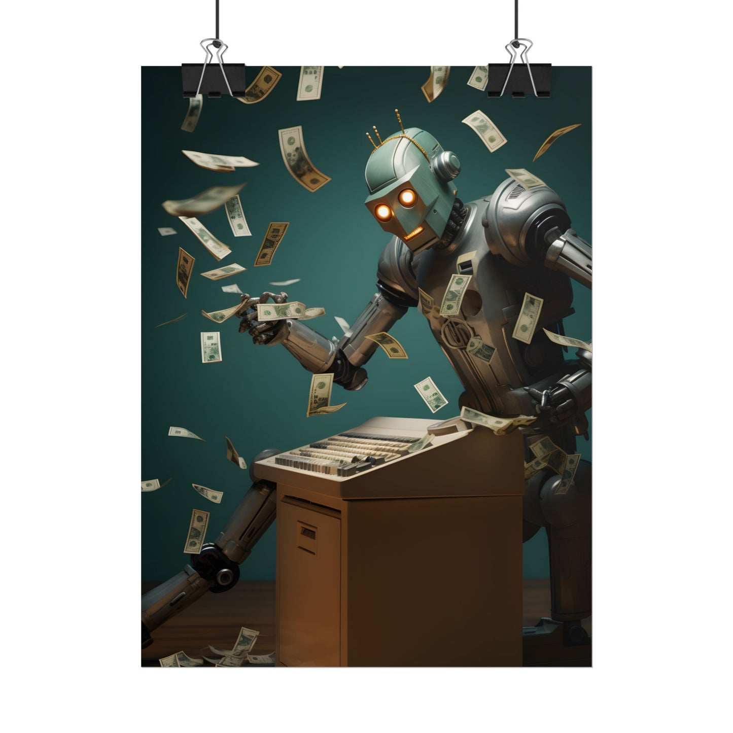 Robotic Art Heist: Modern Masterpieces Meet Metal Minds - Poster