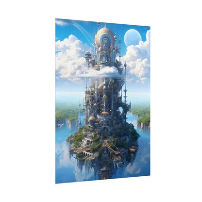 Floating City of Columbia: Breathtaking Aerial View - Poster