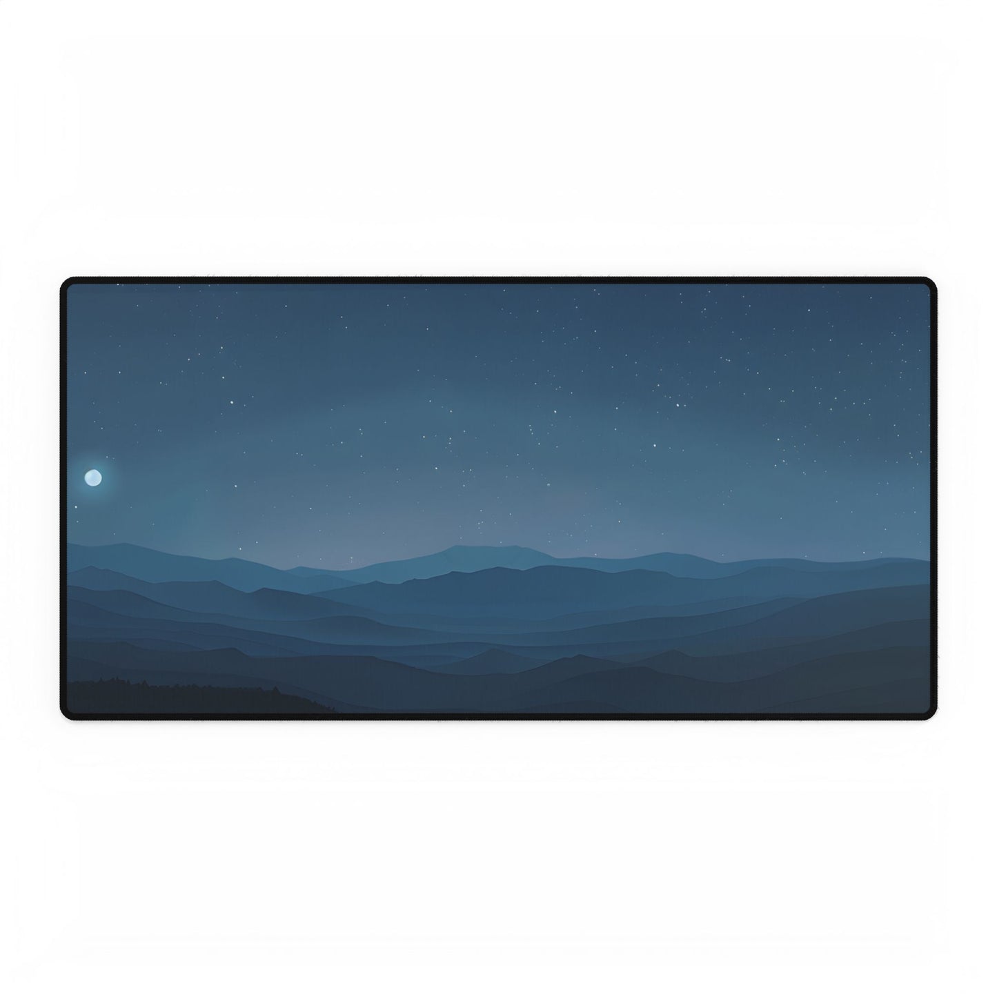 Minimalist Night Sky: Tranquil Artwork - Desk Mat