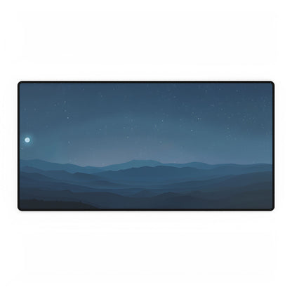 Minimalist Night Sky: Tranquil Artwork - Desk Mat