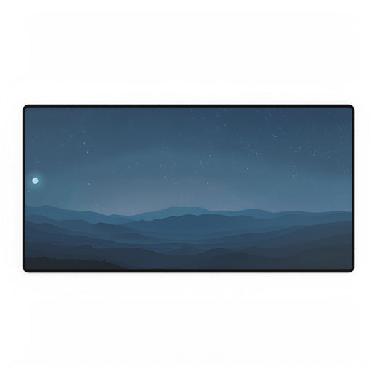 Minimalist Night Sky: Tranquil Artwork - Desk Mat
