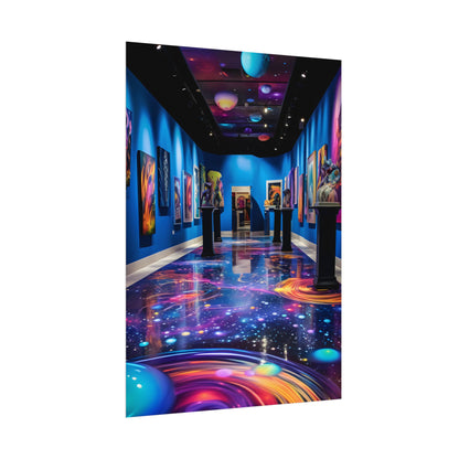 Celestial Art Gallery: Wide-Angle View with Soft Lighting - Poster