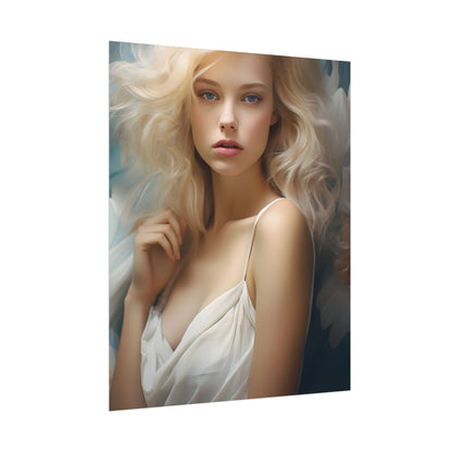 Modern Blonde Portrait: Unvarnished Natural Beauty - Poster
