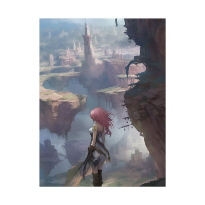 Vibrant Bird in Flight: Anime Style Digital Art - Poster