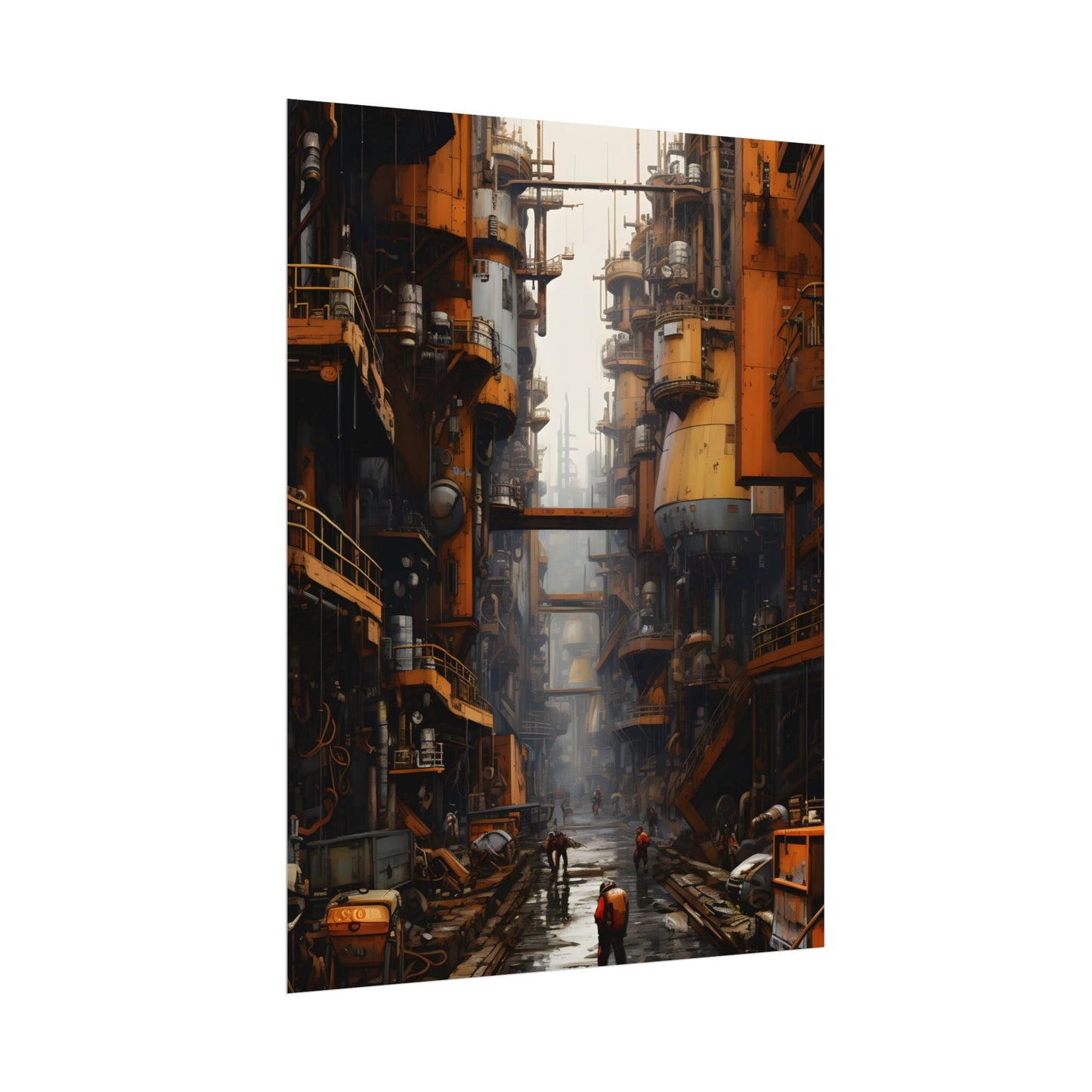 Steampunk Apocalypse: Post-Apocalyptic Cityscape - Poster