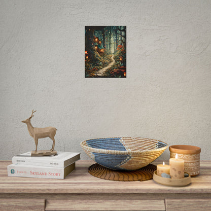 Whimsical Cartoon Forest Scene - Poster