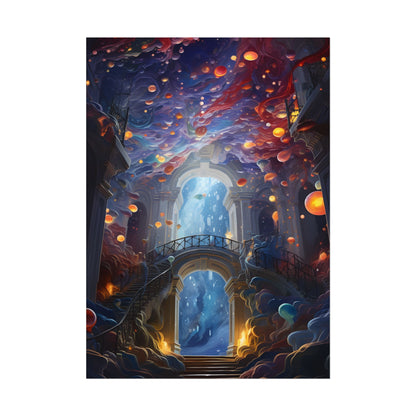 Celestial Art Gallery: Atmospheric Interior Space - Poster