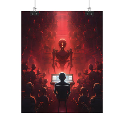 Robot Symphony: Futuristic Music Art - Poster