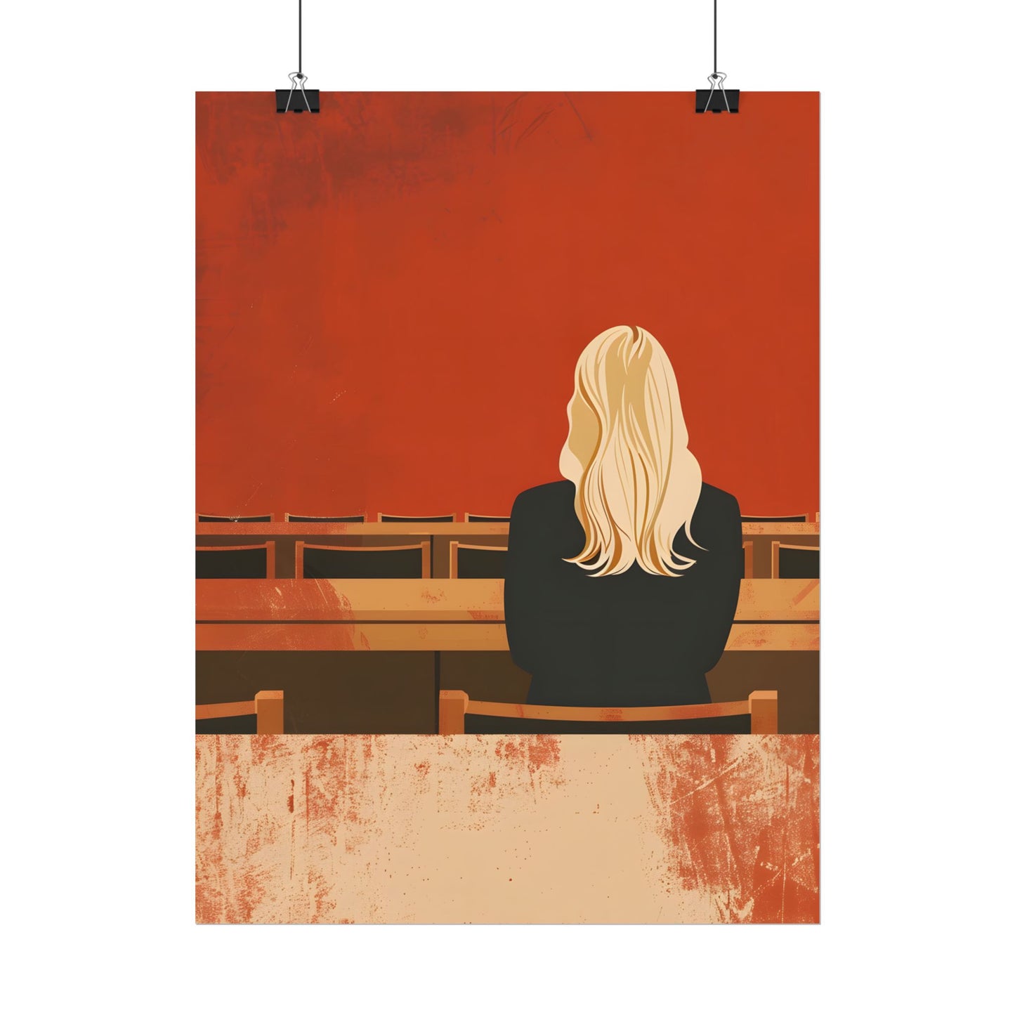 Minimalist Portrait: Blonde Woman in 20[4] Batch Poster Art - Poster