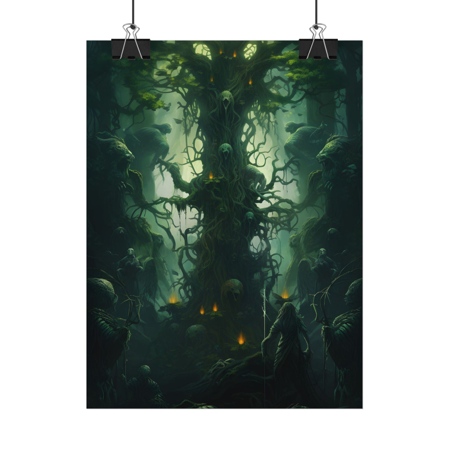 Mystical Forest Guardians: Ancient Tree Spirits Unite - Poster