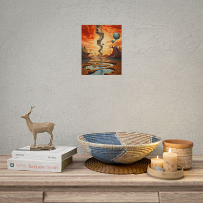 Surreal Psychedelic Dreamscapes: Vibrant Artwork - Poster