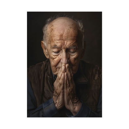 A Moment in Time: Gentle Aged Man in Formal Contemplation - Poster