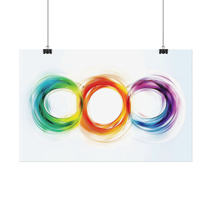 Colorful Swirls: Graphic Art Design - Poster