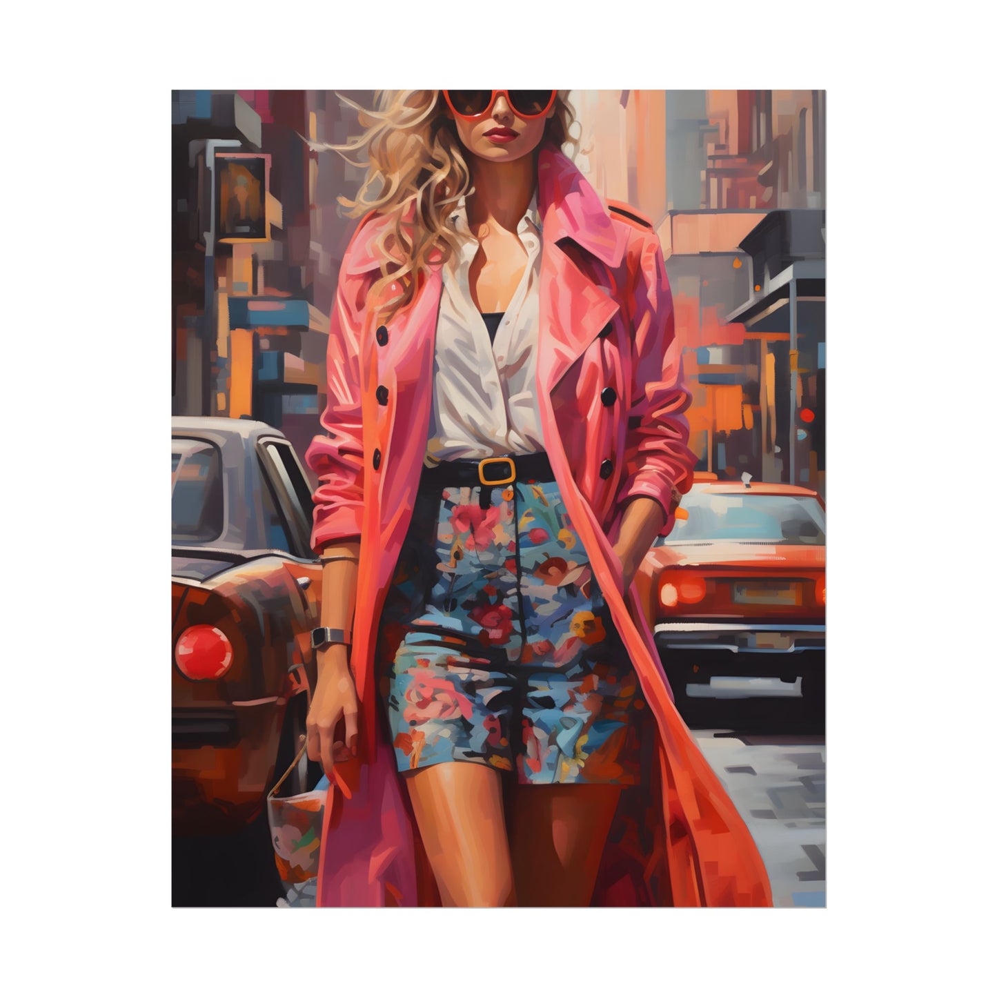 Urban Fashionista: City Street Photography Artwork - Poster