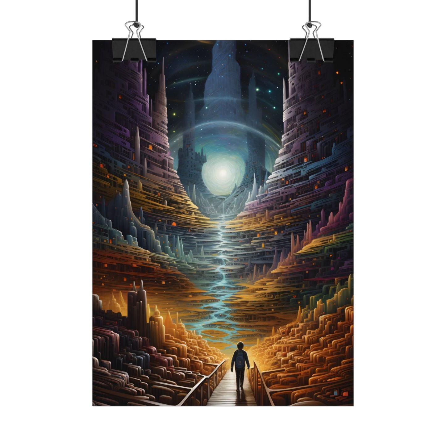 Space Explorer Journey: Astronaut in Cosmic Adventure - Poster