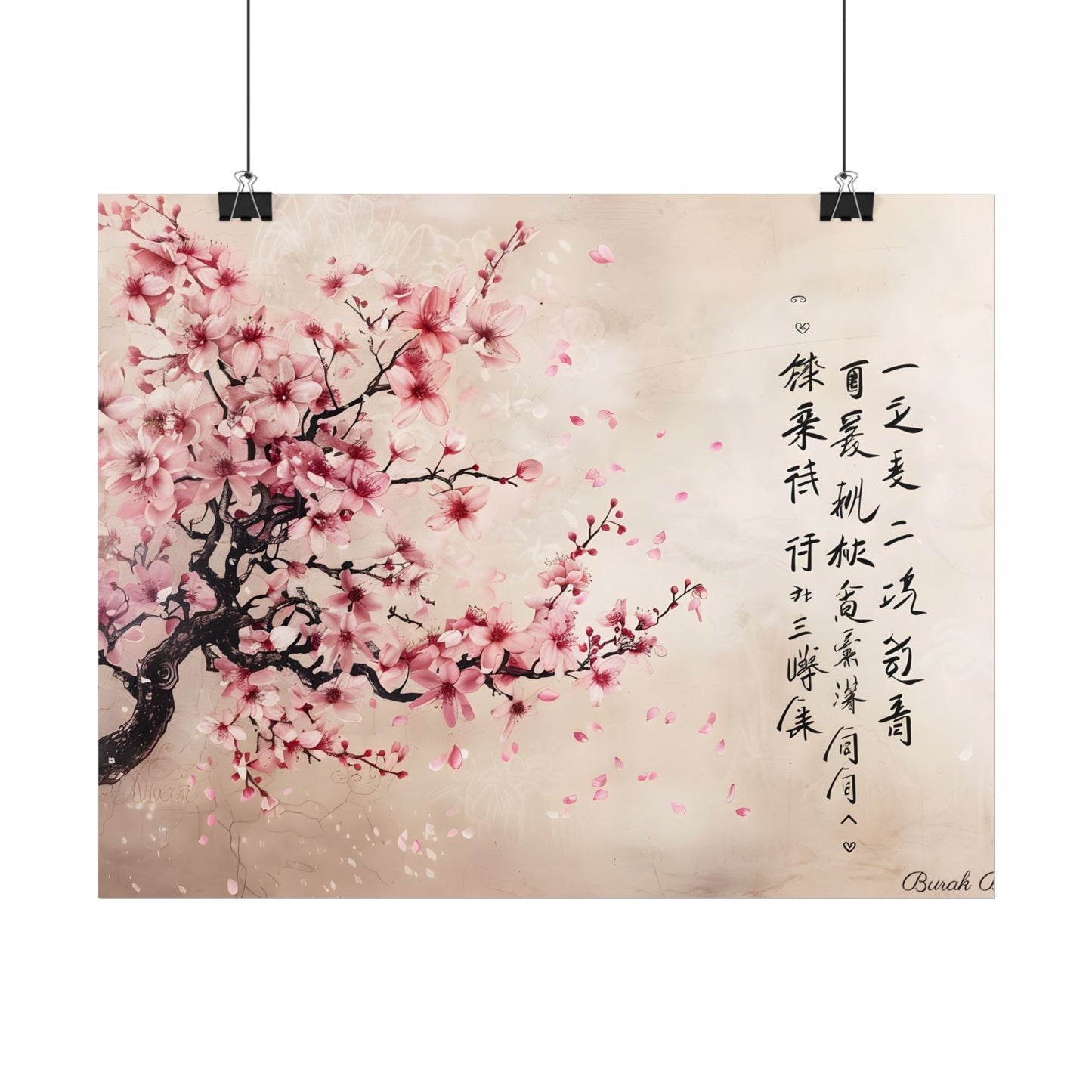 Elegant Cherry Blossom: Japanese Art Photography - Poster