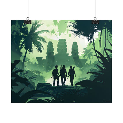 Young Adventurer: Minimalist Digital Portrait - Poster