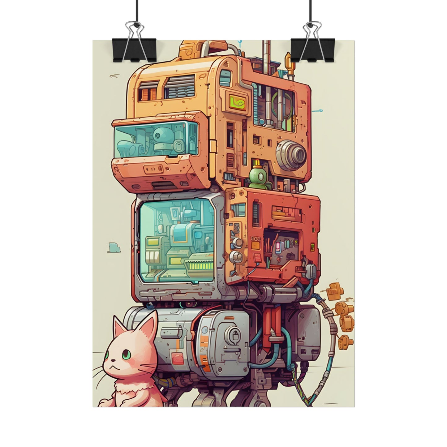 Pixel Perfect Cyber-Pet: Whimsical Gamified Art - Poster