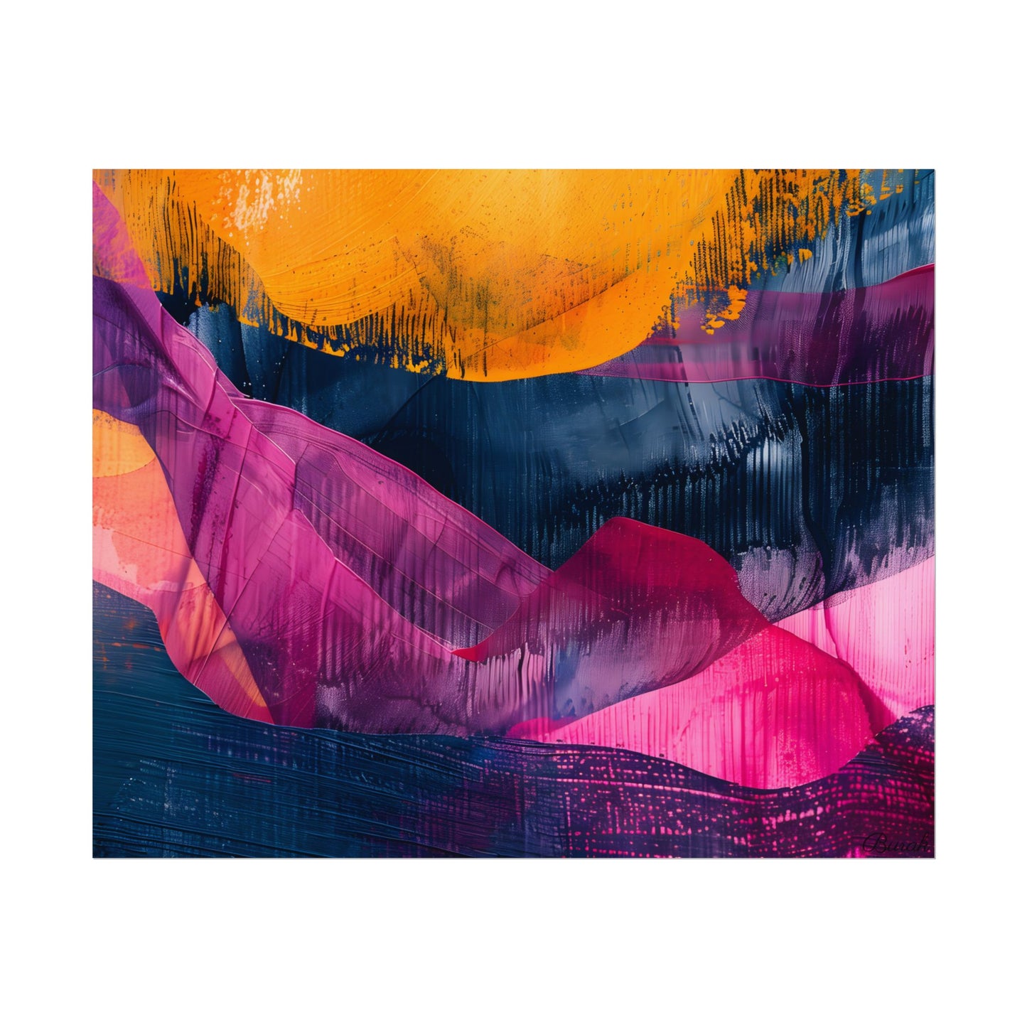 Vibrant Abstract Art: Organic Patterns in Modern Colors - Poster