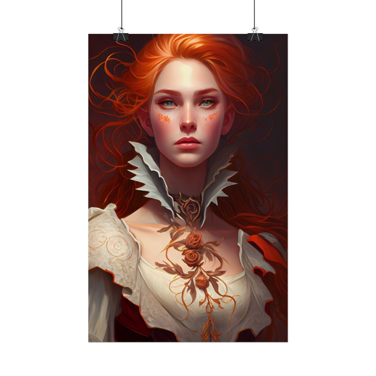 Portrait of a Redhead in Soft Light - Poster