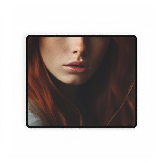 Redhead Woman in Nature: Candid Photo - Desk Mat