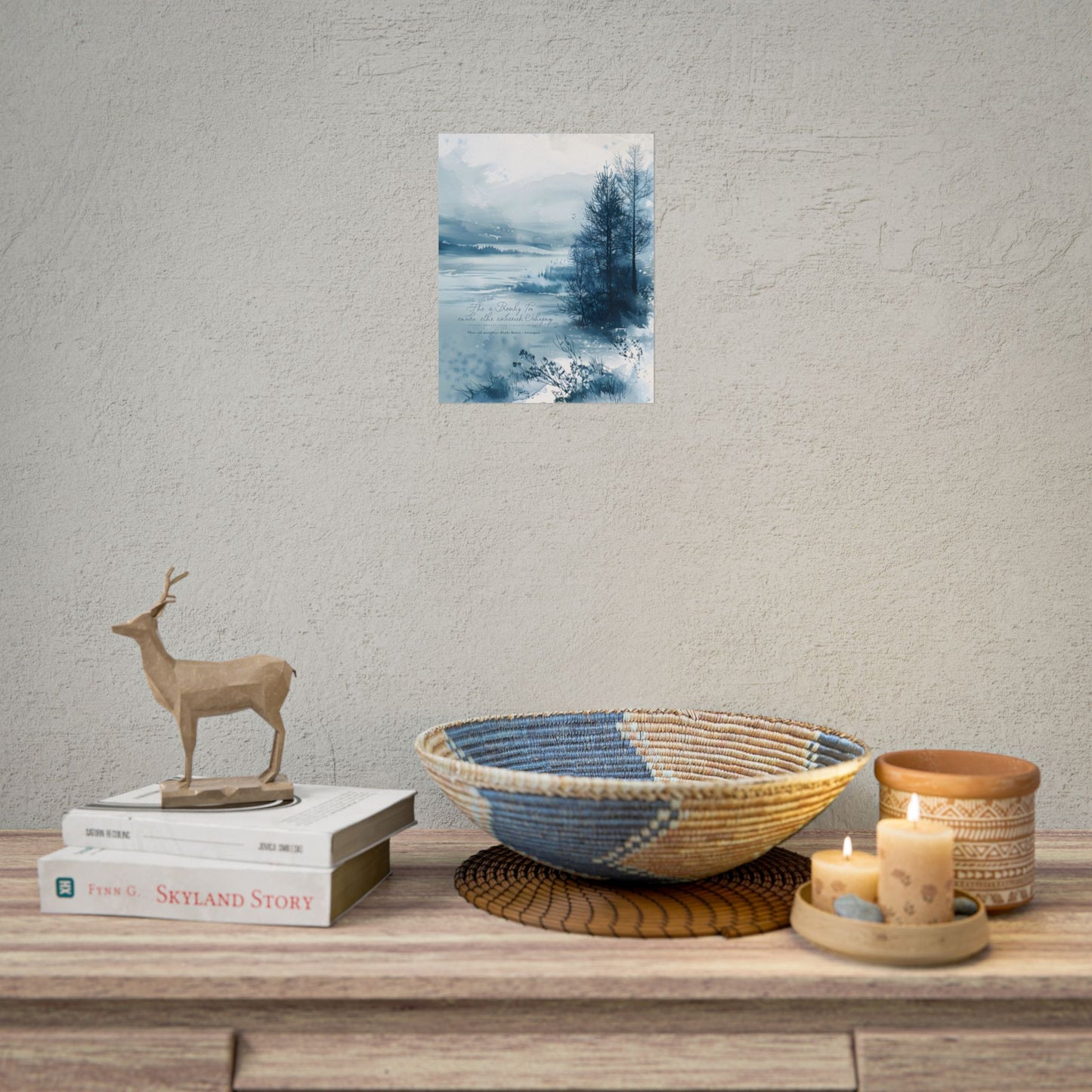 Peaceful Serenity: Winding River and Forest Reflections - Poster