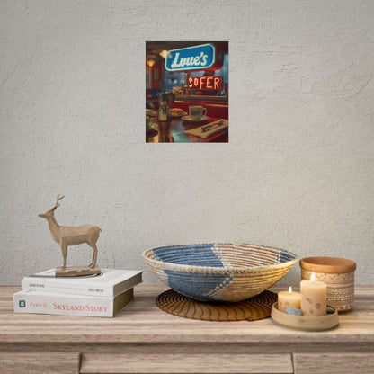 Retro Kitchen Diner Scene: Cozy Coffee Moment - Poster